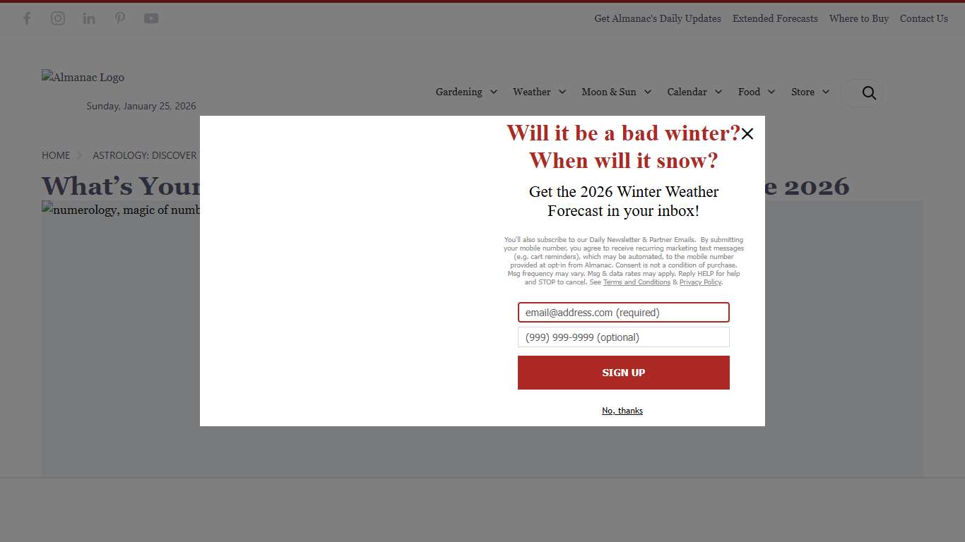 What’s Your Personal Year Number? Numerology Guide 2026 Almanac.com